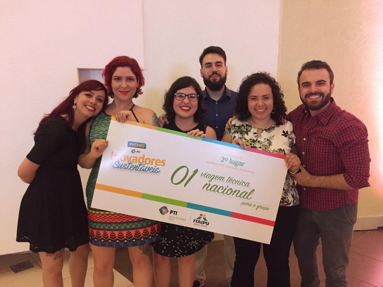 A equipe, 2º lugar no Inovadores Sustentáveis do PTI